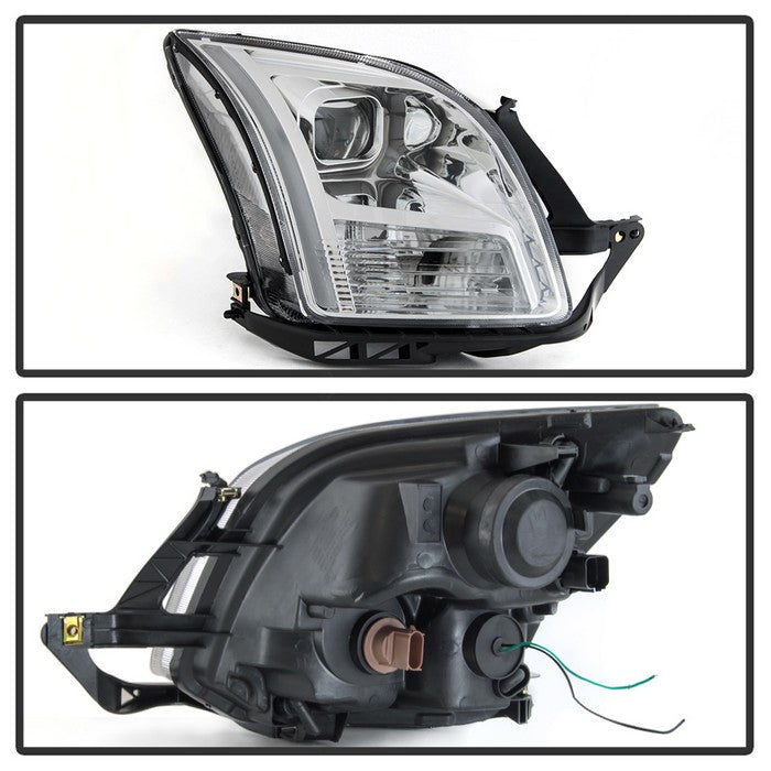 SPYDER xTune 06-09 Ford Fusion Light Bar DRL Projector Headlights - Chrome (PRO-JH-FFU06-LB-C) 9042126