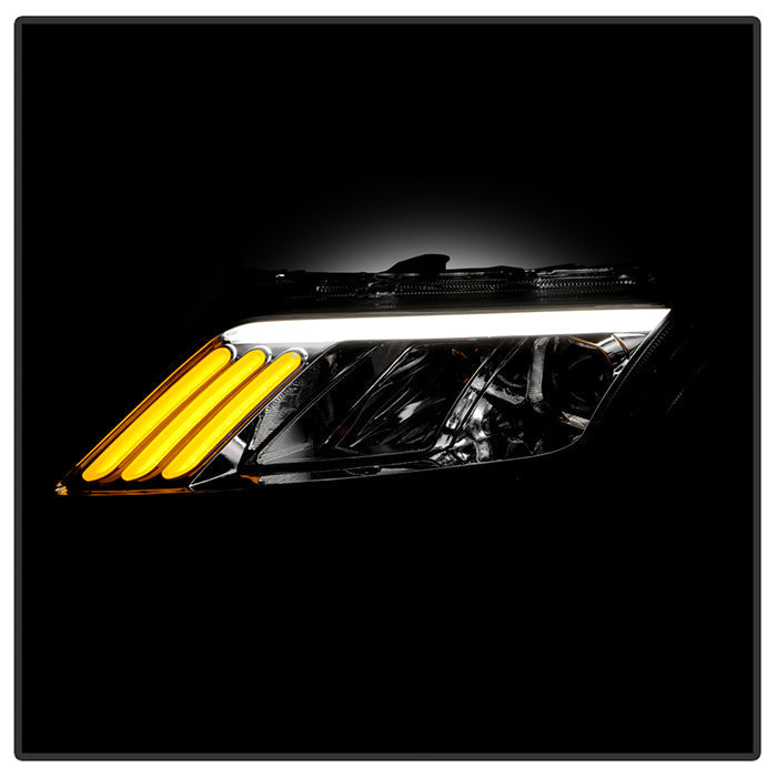 SPYDER xTune 10-12 Ford Fusion Projector Headlights - Light Tube DRL - Chrome (PRO-JH-FFU10-LB-C) 9041785