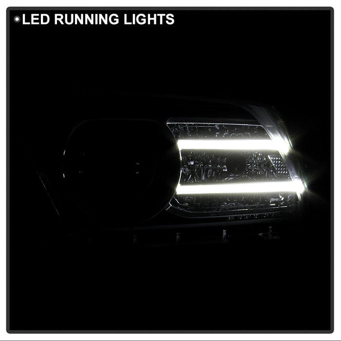 SPYDER xTune 10-14 Ford Mustang Halogen w/LED DRL Projector Headlights Black PRO-JH-FM10-LED-BK 9946271