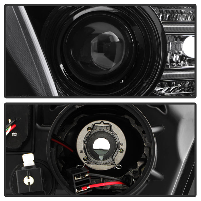 SPYDER xTune 10-14 Ford Mustang Halogen w/LED DRL Projector Headlights Black PRO-JH-FM10-LED-BK 9946271