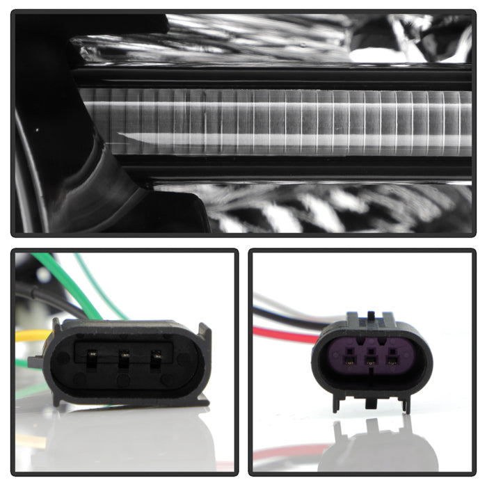 SPYDER xTune 10-14 Ford Mustang Halogen w/LED DRL Projector Headlights Black PRO-JH-FM10-LED-BK 9946271