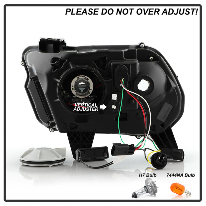 SPYDER xTune 10-14 Ford Mustang Halogen w/LED DRL Projector Headlights Black PRO-JH-FM10-LED-BK 9946271