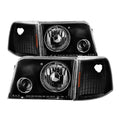 SPYDER Xtune Ford Ranger 93-97 Projector Headlights w/ Corner Lights Black PRO-JH-FR93-SET-BK 9029387
