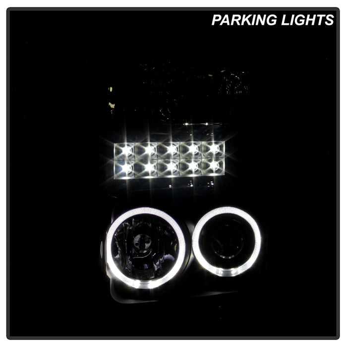 SPYDER Xtune Ford F250/350/450 Super Duty 08-10 Projector Headlights LED Halo Black PRO-JH-FS08-LED-BK 5076267