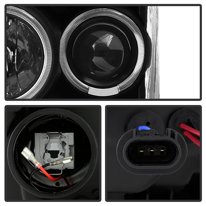 SPYDER Xtune Ford F250/350/450 Super Duty 08-10 Projector Headlights LED Halo Black PRO-JH-FS08-LED-BK 5076267