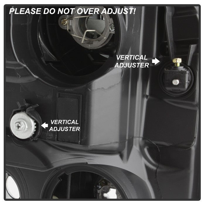 SPYDER Xtune Ford Super Duty 11-16 Projector Headlights Light Bar Drl Black PRO-JH-FS11-LBBRL-BK 9034923