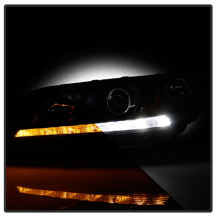SPYDER xTune 13-15 Honda Accord LED Blue Start / Sequential Signal DRL Proj - Blk - PRO-JH-HA14-4D-SLED-BK 9944468