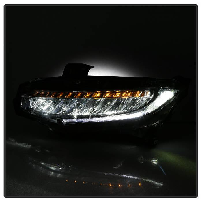 SPYDER xTune 16-18 Honda Civic (Excl Touring) OEM LED Headlights (LED High/Low Beams) (PRO-JH-HC16-OELED-C) 9043178