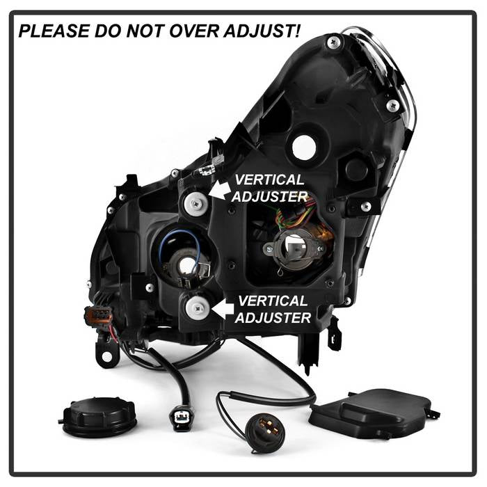 SPYDER xTune 10-13 Infiniti G37 (HID w/o Tech Pkg) Proj Headlights w/Signal - Blk (PRO-JH-IG3507-4D-LB-BK) 9043086