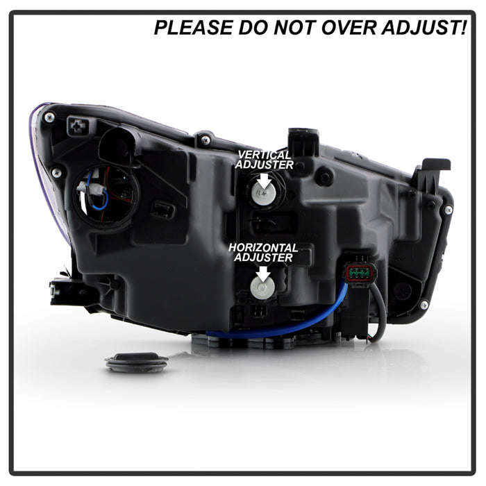 SPYDER xTune 14-17 Infiniti Q50 Sedan HID (w/o Adaptive) Projector Headlights Black PRO-JH-IQ5014-4D-AM-BK 9946301