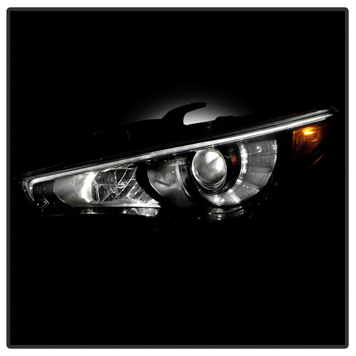 SPYDER xTune 14-17 Infiniti Q50 Sedan HID (w/o Adaptive) Projector Headlights Black PRO-JH-IQ5014-4D-AM-BK 9946301