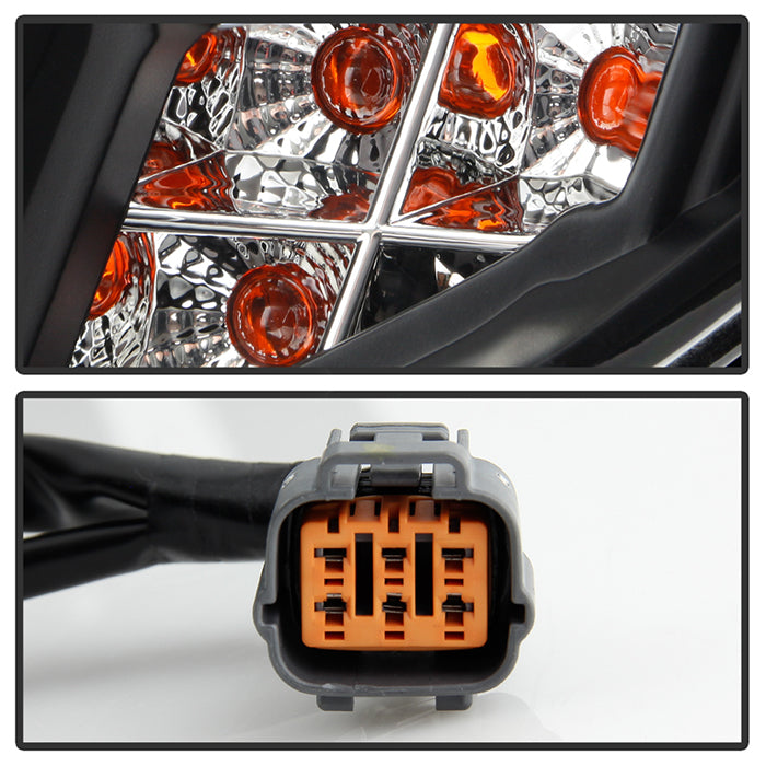 SPYDER xTune 14-17 Mazda 6 Sedan Halogen Model Only LED Light Bar Proj Headlights - Blk - PRO-JH-M614-LB-BK 9047213