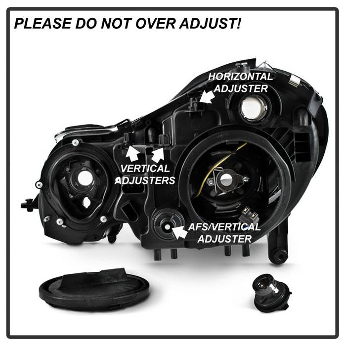 SPYDER xTune Mercedes Benz W211 E -Class E320 03-09 Projector Headlights - Black PRO-JH-MBW21103-BK 9036668