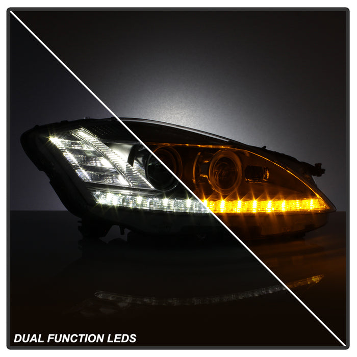 SPYDER xTune Mercedes Benz S-Class W221 LED Projector Headlights - Chrome (PRO-JH-MBW22107-HID-C) 9937064