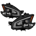 SPYDER xTune 09-14 Nissan Maxima Halogen LED Light Bar Projector Headlights - Black (PRO-JH-NM09-LB-BK) 9043055