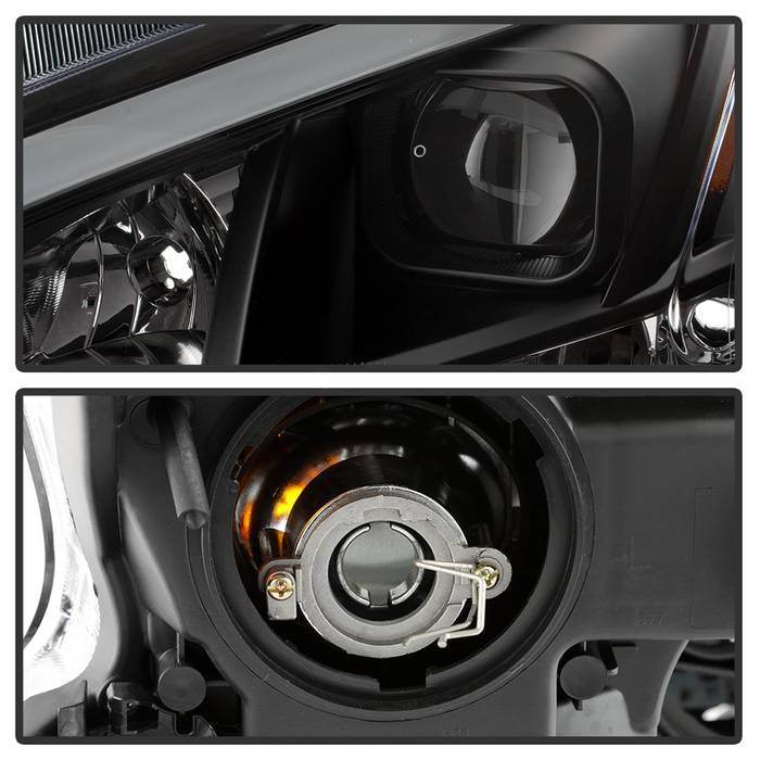SPYDER xTune 09-14 Nissan Maxima Halogen LED Light Bar Projector Headlights - Black (PRO-JH-NM09-LB-BK) 9043055