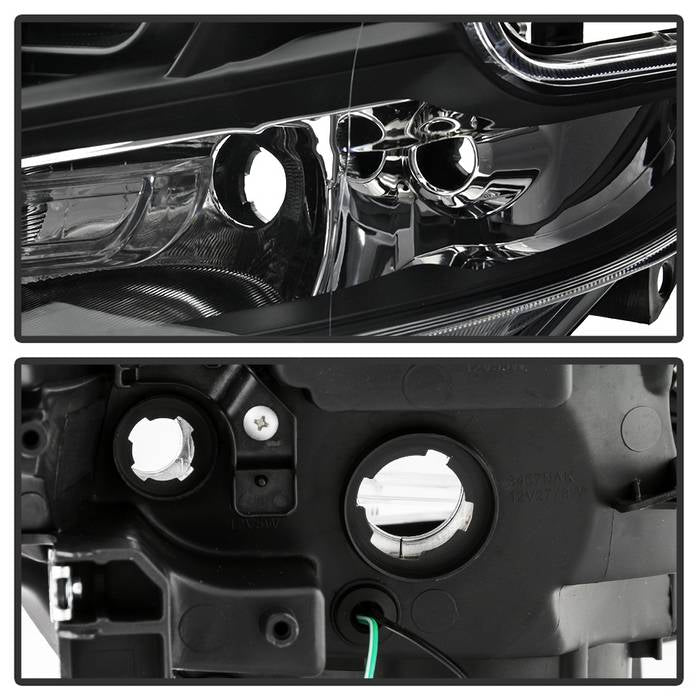 SPYDER xTune 09-14 Nissan Maxima Halogen LED Light Bar Projector Headlights - Black (PRO-JH-NM09-LB-BK) 9043055