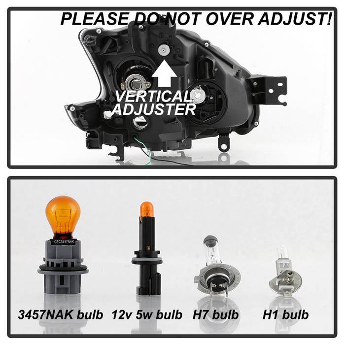 SPYDER xTune 09-14 Nissan Maxima Halogen LED Light Bar Projector Headlights - Black (PRO-JH-NM09-LB-BK) 9043055