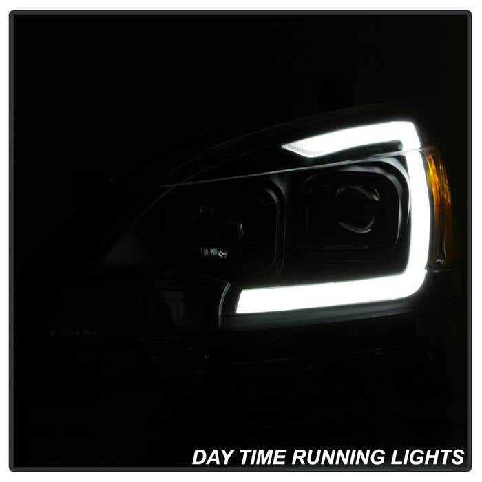 SPYDER xTune 13-15 Nissan Sentra DRL LED Light Bar Halogen Projector Headlights - Black (PRO-JH-NS13-LB-BK) 9042966