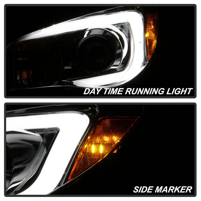 SPYDER xTune 06-07 Subaru WRX Projector Headlights - Halogen - Light Bar DRL - Chrome (PRO-JH-SWRX06-LB-C) 9041815