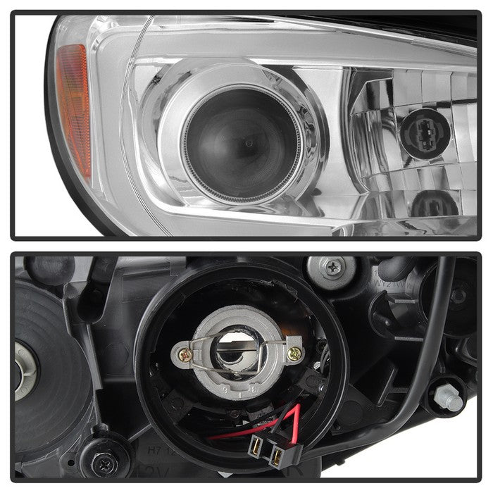SPYDER xTune 06-07 Subaru WRX Projector Headlights - Halogen - Light Bar DRL - Chrome (PRO-JH-SWRX06-LB-C) 9041815