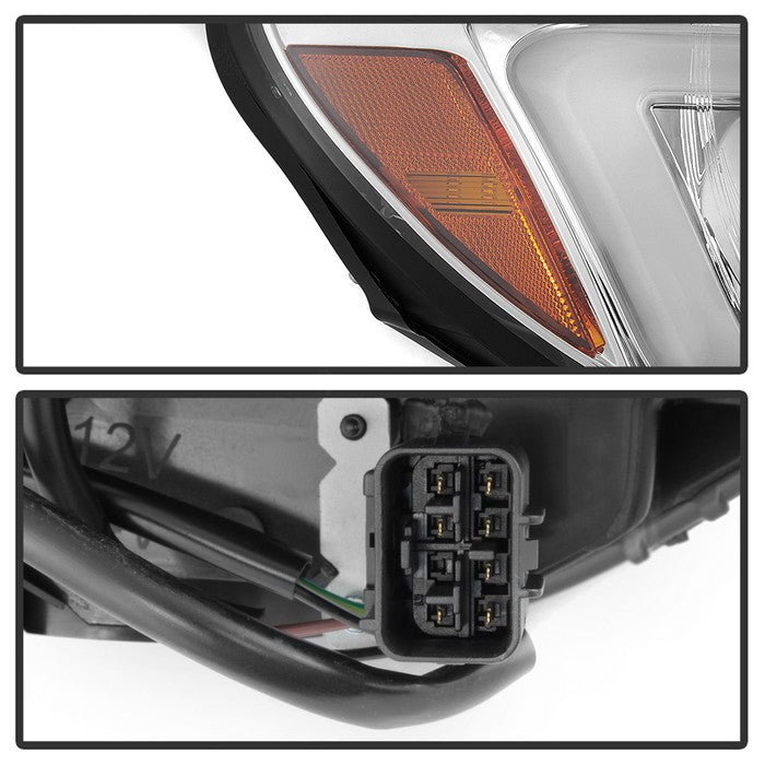 SPYDER xTune 06-07 Subaru WRX Projector Headlights - Halogen - Light Bar DRL - Chrome (PRO-JH-SWRX06-LB-C) 9041815