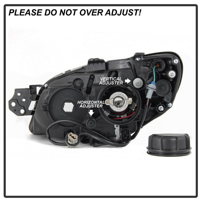 SPYDER xTune 06-07 Subaru WRX Projector Headlights - Halogen - Light Bar DRL - Chrome (PRO-JH-SWRX06-LB-C) 9041815