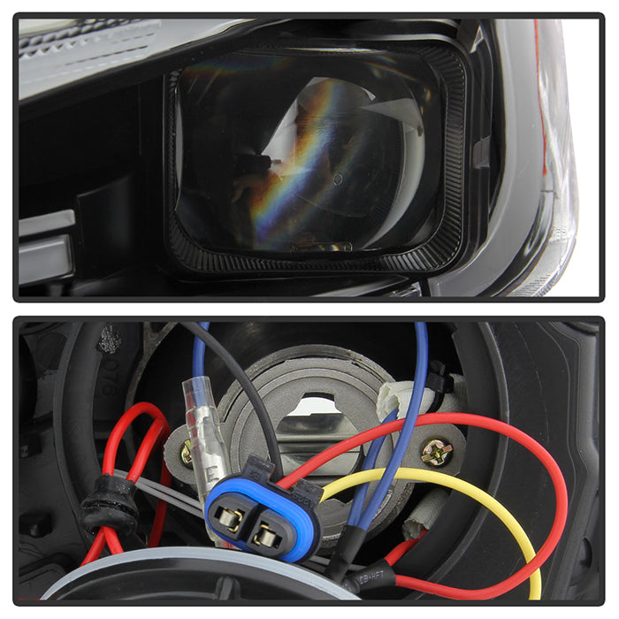 SPYDER xTune 15-18 Subaru Impreza WRX Halogen Proj Headlights - Light Bar DRL - Black PRO-JH-SWRX15-LB-BK 9047602
