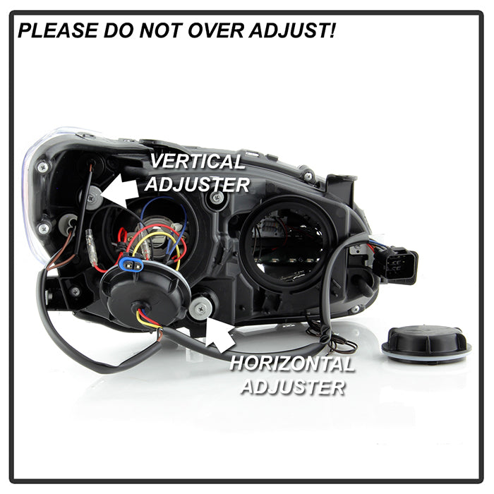 SPYDER xTune 15-18 Subaru Impreza WRX Halogen Proj Headlights - Light Bar DRL - Black PRO-JH-SWRX15-LB-BK 9047602