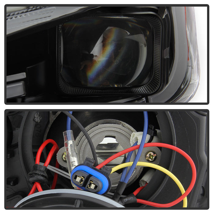 SPYDER xTune 15-18 Subaru Impreza WRX Proj Halo Headlight - Light Bar DRL - Blk Smoke PRO-JH-SWRX15-LB-BSM 9047619