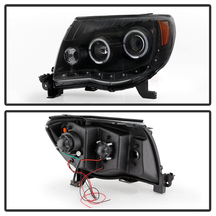 SPYDER Xtune Toyota Tacoma 05-11 Halo Projector Headlights Black PRO-JH-TT05-LED-BK 9027857
