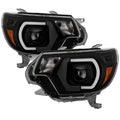 SPYDER xTune Toyota Tacoma 12-15 Headlights - Light Bar DRL - Black PRO-JH-TTA12-LBDRL-BK 9037542