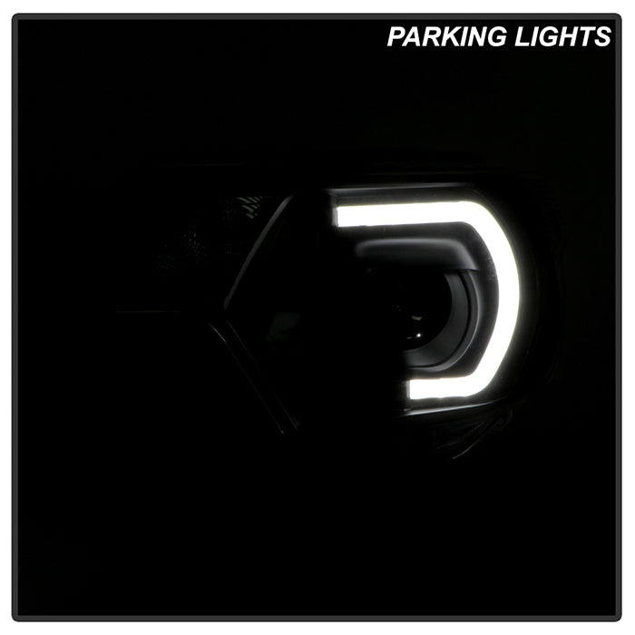 SPYDER xTune Toyota Tacoma 12-15 Headlights - Light Bar DRL - Black PRO-JH-TTA12-LBDRL-BK 9037542