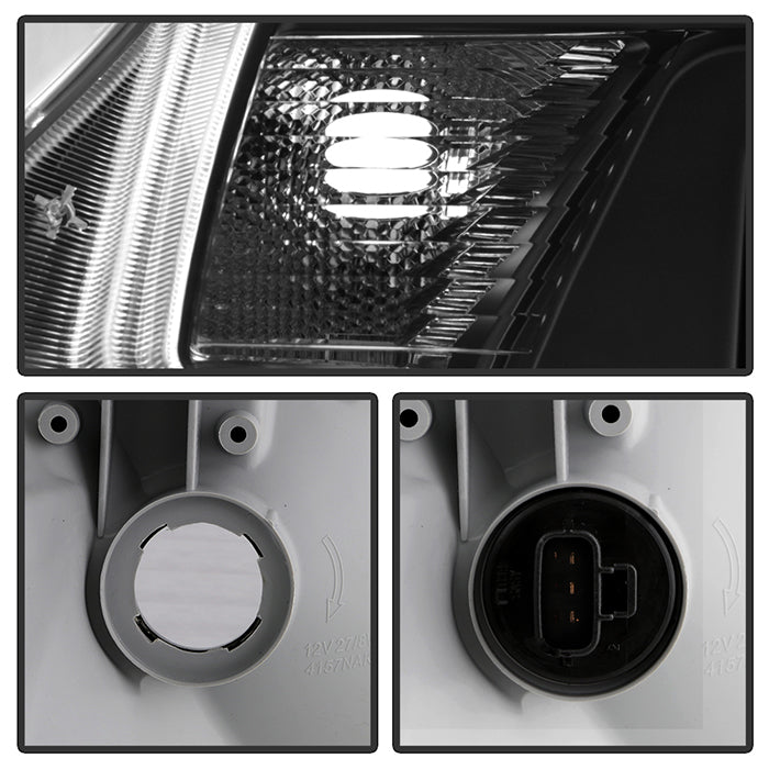 SPYDER xTune Toyota Tacoma 12-15 Headlights - Light Bar DRL - Black PRO-JH-TTA12-LBDRL-BK 9037542