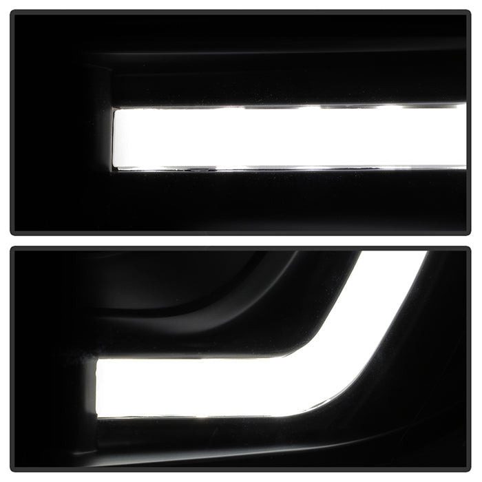 SPYDER xTune 12-15 Toyota Tacoma Light Bar DRL Projector Headlights - Black Smoke (PRO-JH-TTA12-LBDRL-BSM) 9037559
