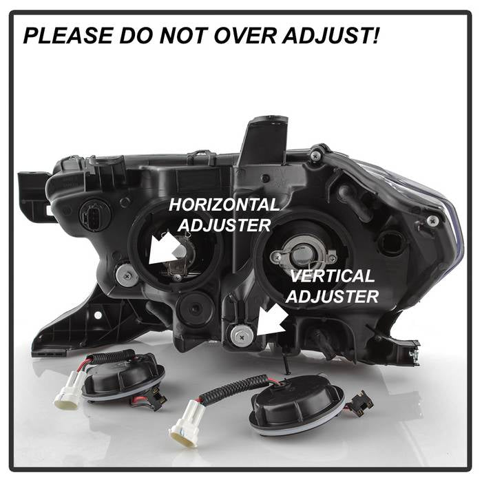 SPYDER xTune 16-18 Toyota Tacoma SR/SR5 DRL Proj Headlights w/Turn Signal - Blk Smk (PRO-JH-TTA16-SR-BSM) 9043000