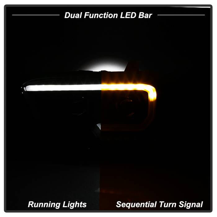 SPYDER xTune 16-18 Toyota Tacoma SR/SR5 DRL Proj Headlights w/Turn Signal - Blk Smk (PRO-JH-TTA16-SR-BSM) 9043000