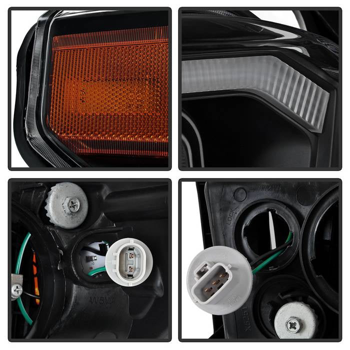 SPYDER xTune 14-17 Toyota Tundra DRL LED Light Bar Proj Headlights - Black Smoke (PRO-JH-TTU14-LB-BSM) 9043031