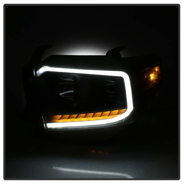 SPYDER xTune 14-17 Toyota Tundra DRL LED Light Bar Proj Headlights - Black Smoke (PRO-JH-TTU14-LB-BSM) 9043031