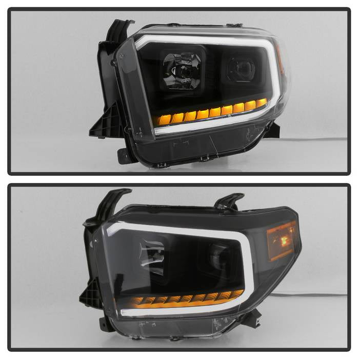 SPYDER xTune 14-17 Toyota Tundra DRL LED Light Bar Proj Headlights - Black Smoke (PRO-JH-TTU14-LB-BSM) 9043031