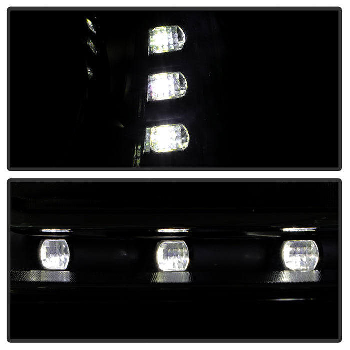 SPYDER xTune Volkswagen Jetta 11-14 Halogen Model Only DRL Projector Headlights - Black PRO-JH-VJ11-DRL-BK 9036675