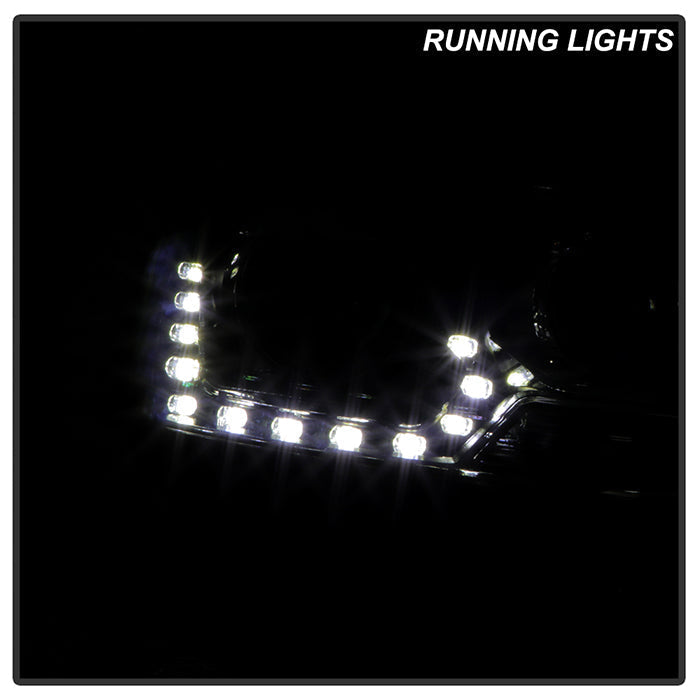 SPYDER xTune Volkswagen Jetta 11-14 Halogen Model Only DRL Projector Headlights - Black PRO-JH-VJ11-DRL-BK 9036675