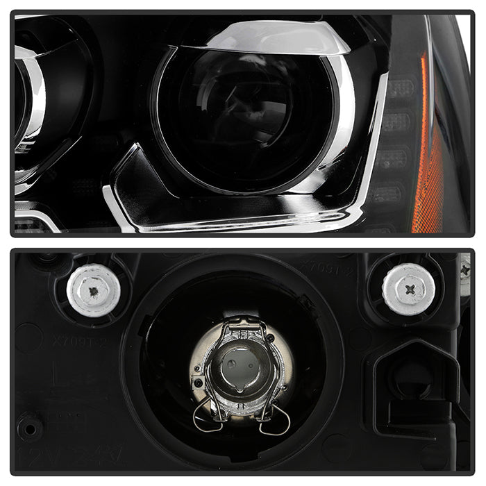 SPYDER xTune Volkswagen Jetta 11-14 Halogen Model Only DRL Projector Headlights - Black PRO-JH-VJ11-DRL-BK 9036675