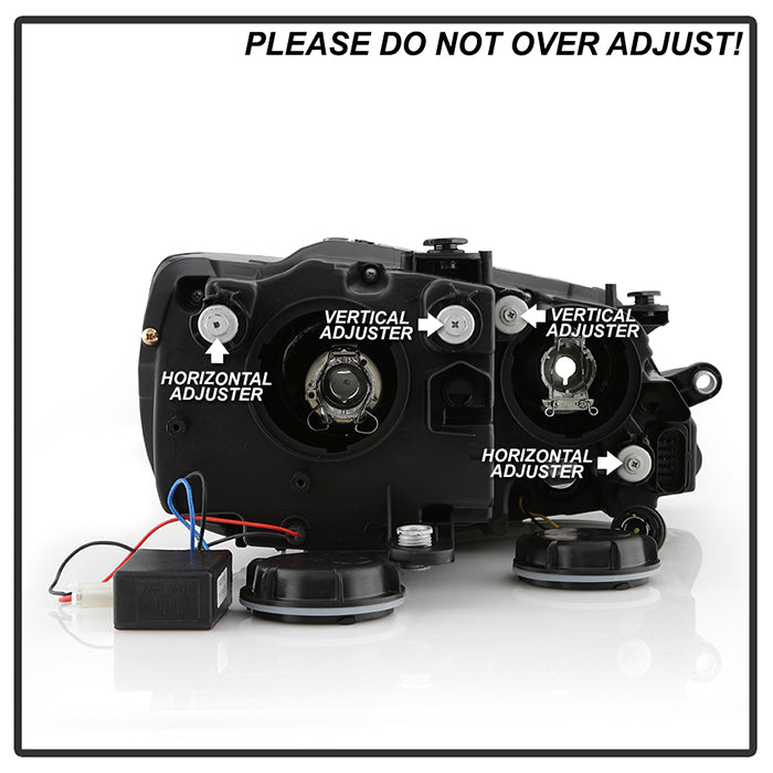 SPYDER xTune Volkswagen Jetta 11-14 Halogen Model Only DRL Projector Headlights - Black PRO-JH-VJ11-DRL-BK 9036675