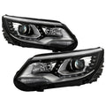SPYDER VW Tiguan 12-17 LED/DRL Projector Headlights Chrome PRO-JH-VWT12-LED-C 9948527