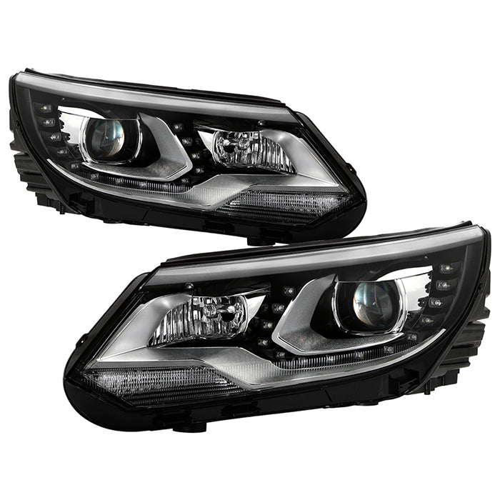 SPYDER VW Tiguan 12-17 LED/DRL Projector Headlights Chrome PRO-JH-VWT12-LED-C 9948527