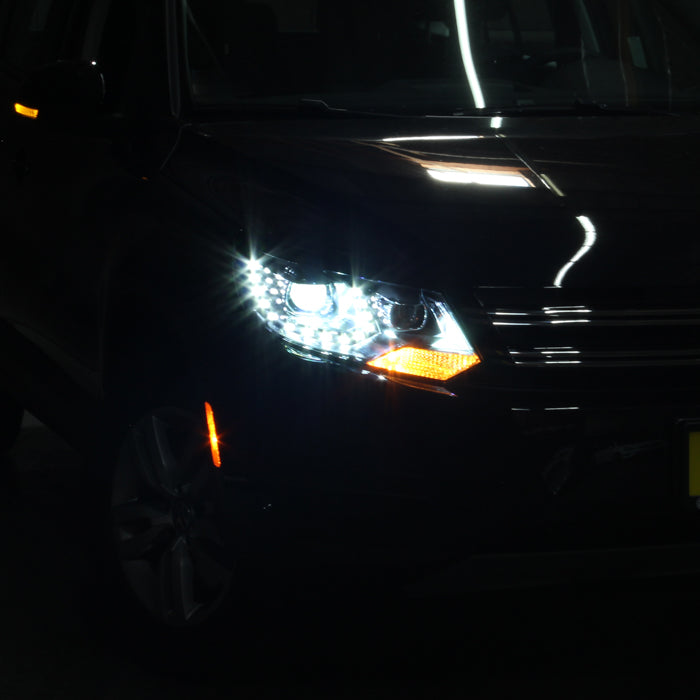 SPYDER VW Tiguan 12-17 LED/DRL Projector Headlights Chrome PRO-JH-VWT12-LED-C 9948527