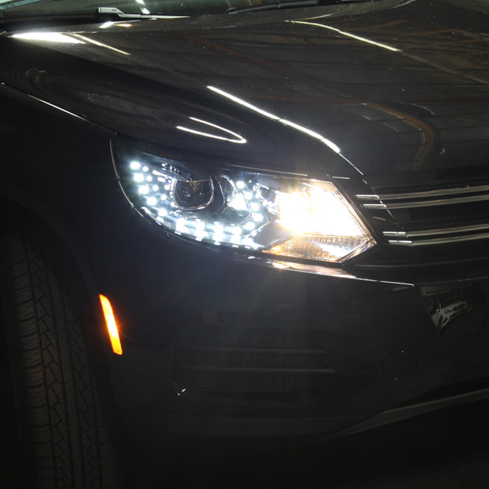 SPYDER VW Tiguan 12-17 LED/DRL Projector Headlights Chrome PRO-JH-VWT12-LED-C 9948527
