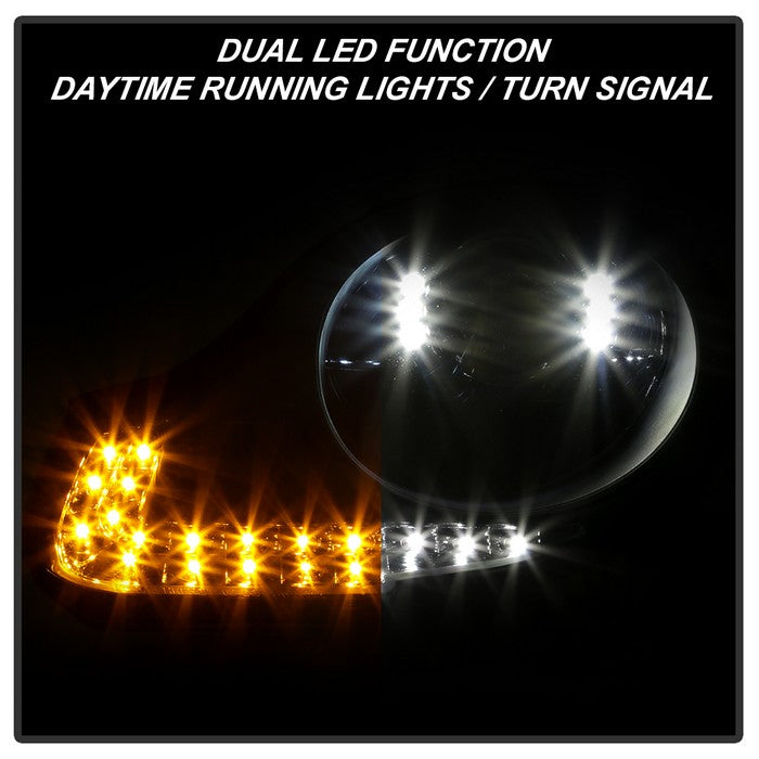 SPYDER xTune 97-04 Porsche Boxster 986 Projector Halogen Headlights - Black (PRO-ON-PBX98697-LED-BK) 9038747