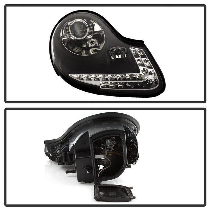 SPYDER xTune 97-04 Porsche Boxster 986 Projector Halogen Headlights - Black (PRO-ON-PBX98697-LED-BK) 9038747